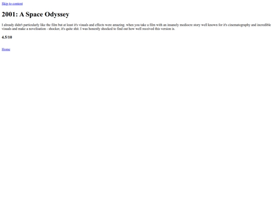 review blog/books/2001ASpaceOdyssey screenshot