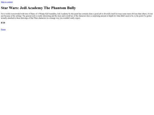 review blog/books/StarWarsJediAcademyThePhantomBully screenshot