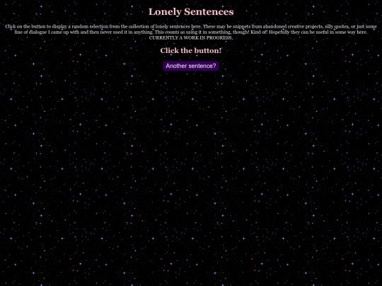 lonelysentences screenshot