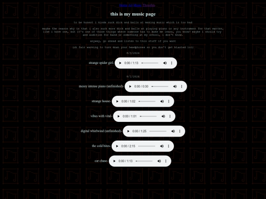 musicpage screenshot