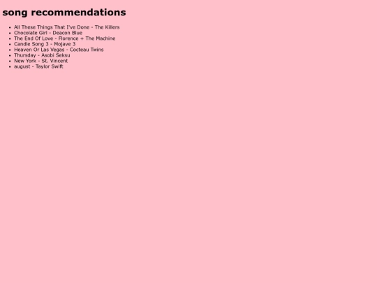 myfavouritesongs screenshot