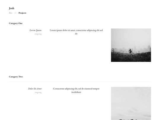 projects screenshot