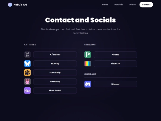 pagina principal/contact screenshot