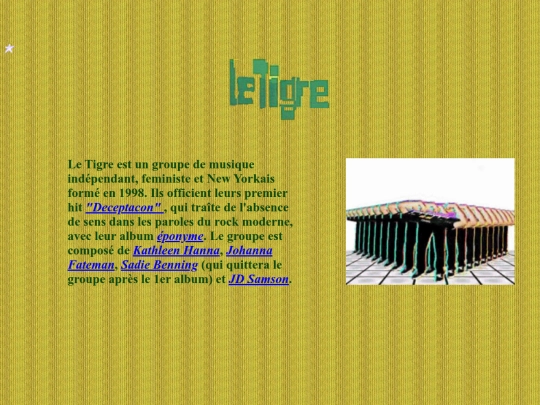 Le Tigre screenshot