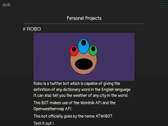 projects screenshot