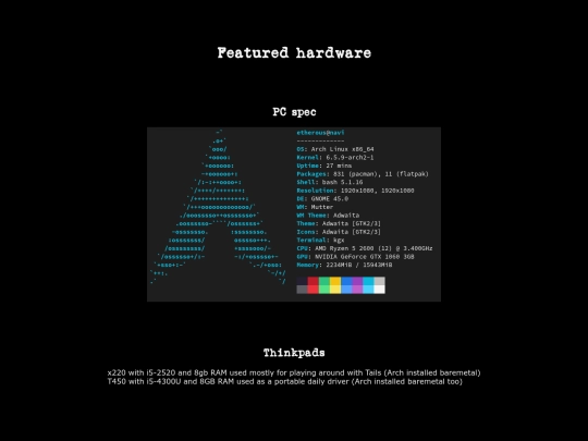 hardware screenshot