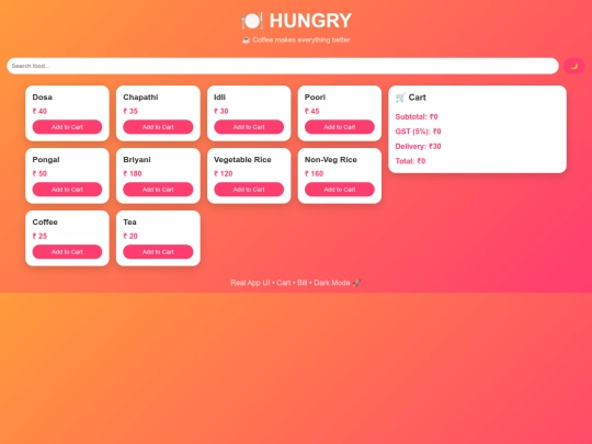 Hungry food app/hungry screenshot