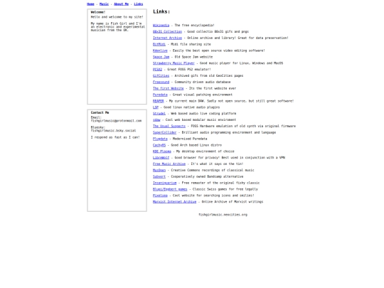 links screenshot