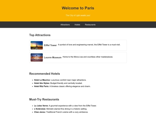 Travelparis screenshot