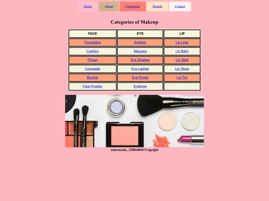 Categories screenshot