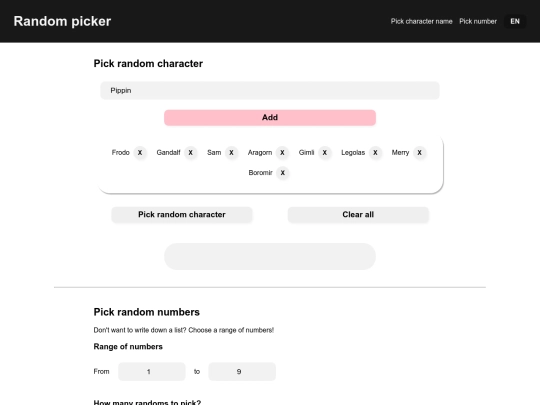 randomPicker screenshot