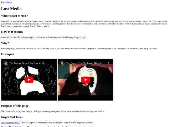 lostmedia screenshot