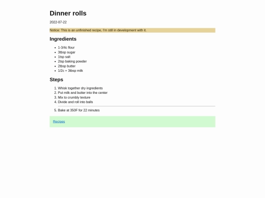recipes/dinner-rolls screenshot