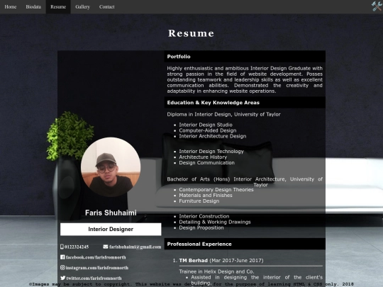 resume screenshot