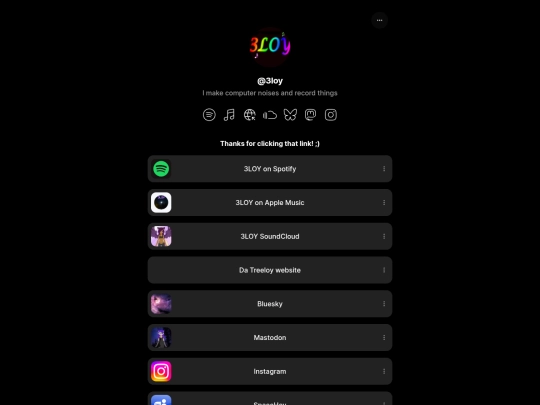 linktree screenshot