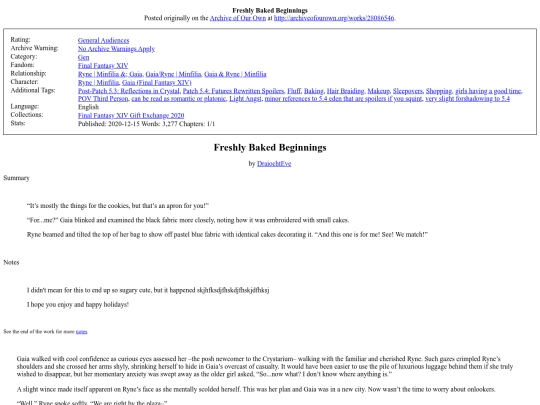 Fanfiction/Freshly Baked Beginnings screenshot
