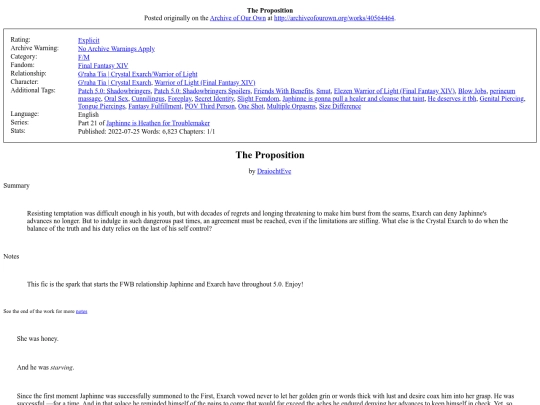 Fanfiction/The Proposition screenshot