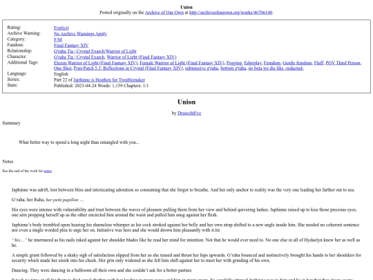 Fanfiction/Union screenshot