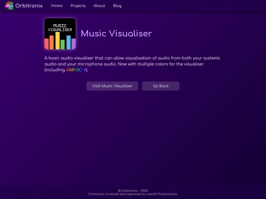 MusicVisualiserProject screenshot