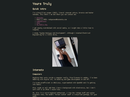 aboutme screenshot