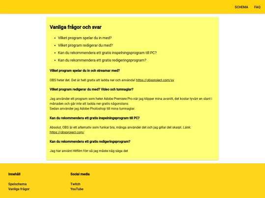 faq screenshot