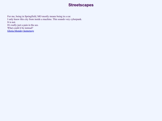 gloria_monday/streetscapes screenshot