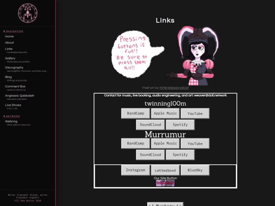 links screenshot
