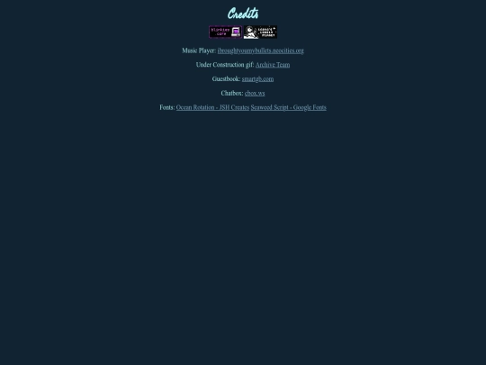 links/credits screenshot