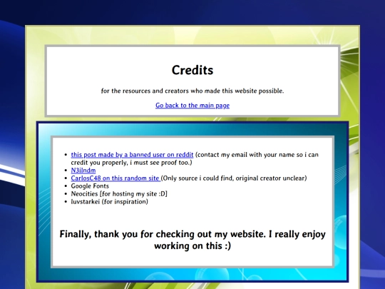 credits screenshot