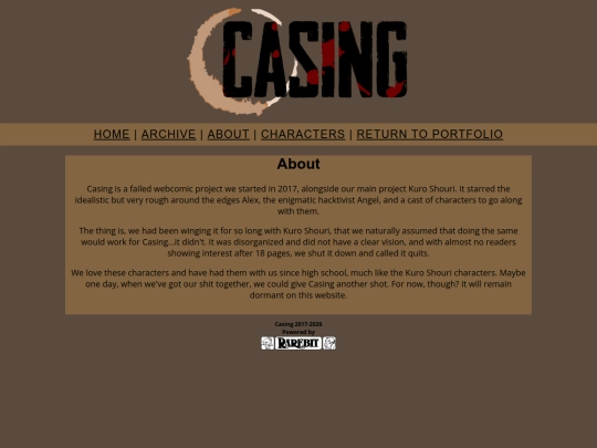 casing_comic/about screenshot