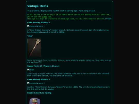 vintage_items screenshot