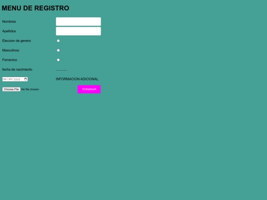 Formulario de estilos screenshot
