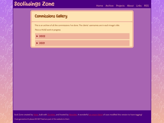 projects/commissions screenshot