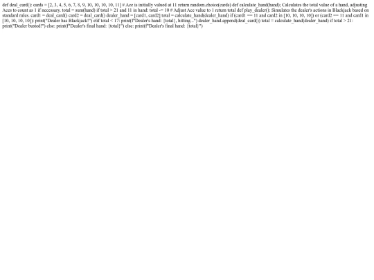 Blackjack screenshot