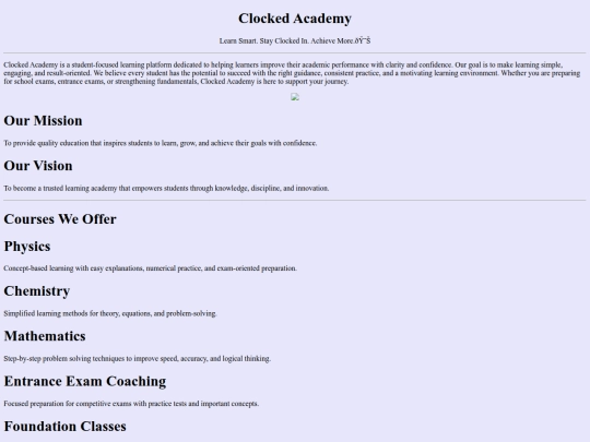 Clocked Academy/event screenshot