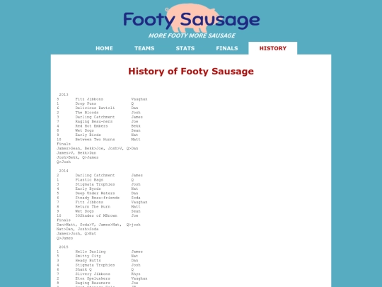 history screenshot