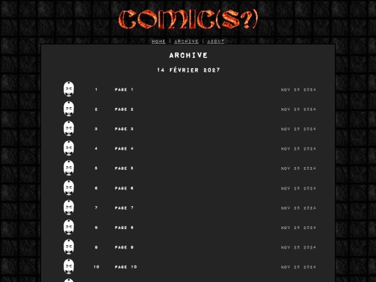 comics/archive screenshot