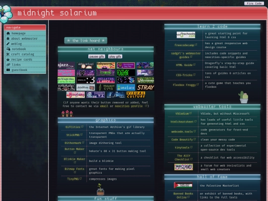 links screenshot