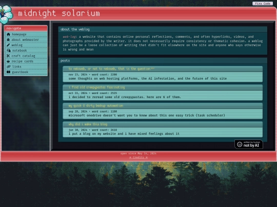 weblog screenshot