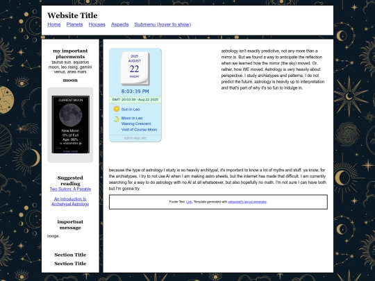 astrology screenshot