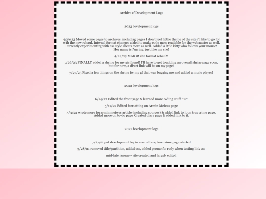 archives/devlogs screenshot