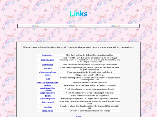 links screenshot