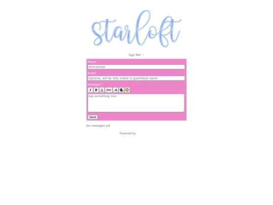 guestbook screenshot