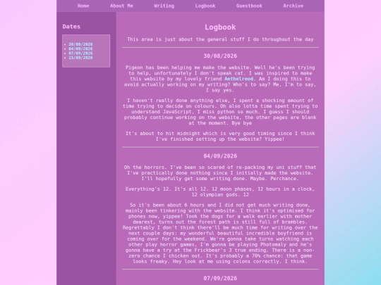 log screenshot