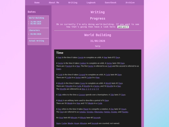 writing screenshot