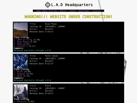 lad/new/discography screenshot