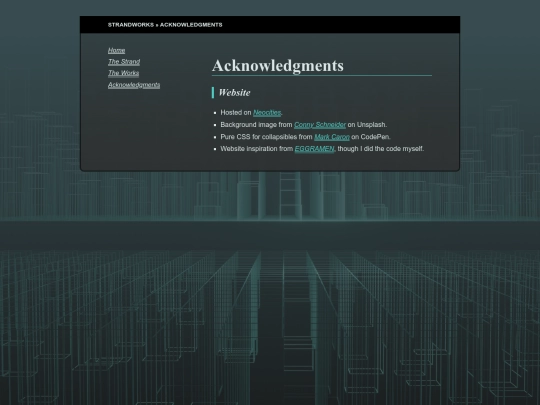 acknowledgments screenshot