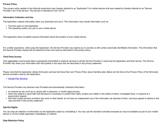 policy screenshot