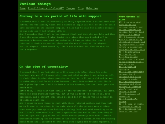 dreamjournal screenshot