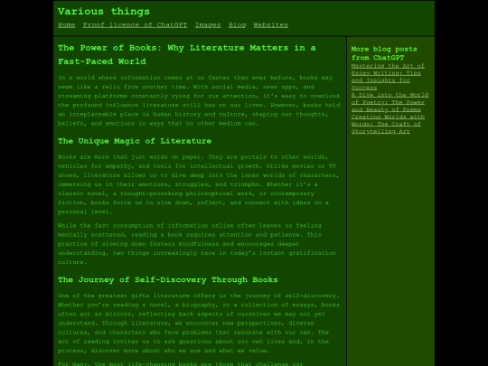 literature screenshot